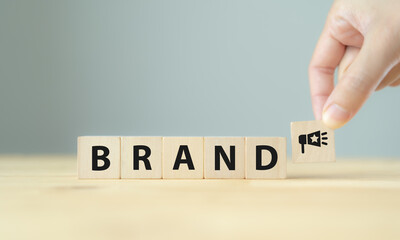 Brand advertising concept. Brand strategy for building consumer loyalty and increase customer base....