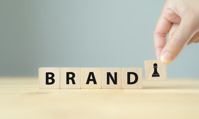 Brand strategy concept. Developing a strong brand strategy differentiate from competitors and build...