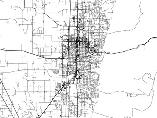 Obraz premium Vector road map of the city of Logan Utah in the United States of America on a white background.