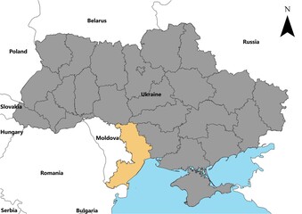 Odeska Ukraine map Europe country