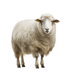 Obraz premium foreign sheep isolated on white