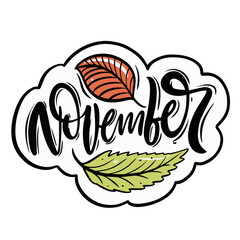Obraz premium November sign autumn name month