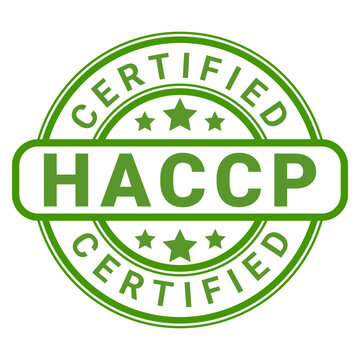 Green HACCP Certified stamp sticker with Stars vector illustration