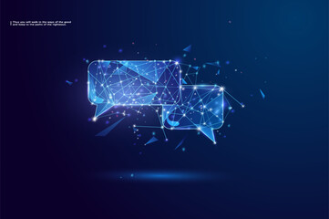 Abstract Chat Messages icon from lines and triangles