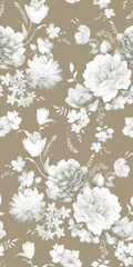 Classic Popular Flower Seamless pattern background.Perfect for wallpaper, fabric design, wrapping paper, surface textures, digital paper.

