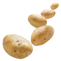 Falling potatoes cut out