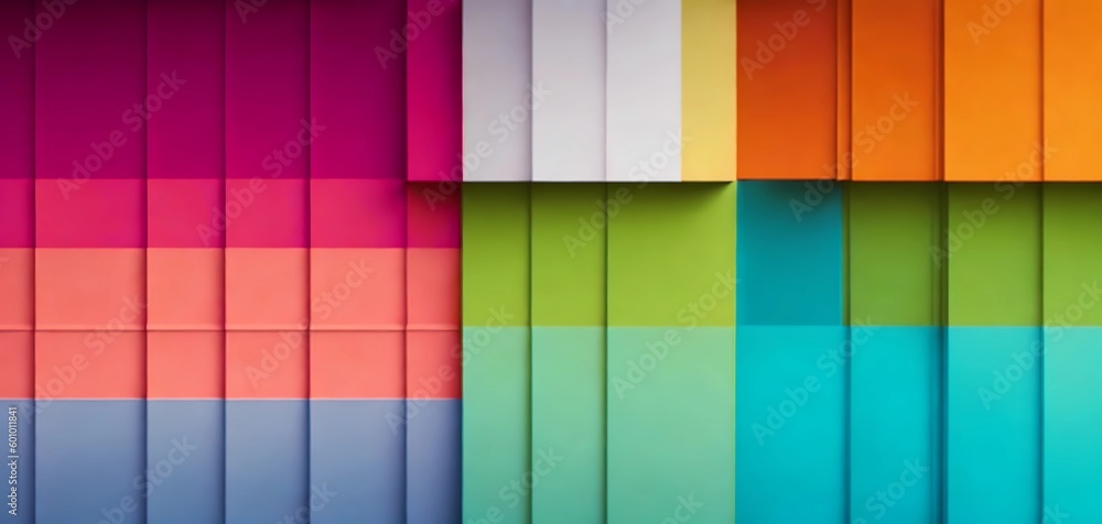 Poster rectangular colorful 3d abstract from generative ai