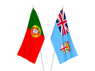 Republic of Fiji and Portugal flags
