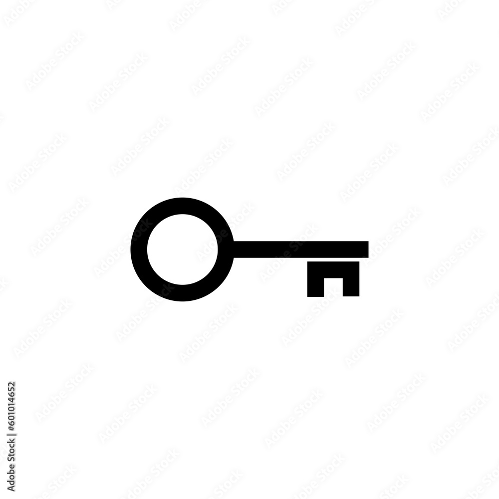 Poster old key icon isolated on transparent background
