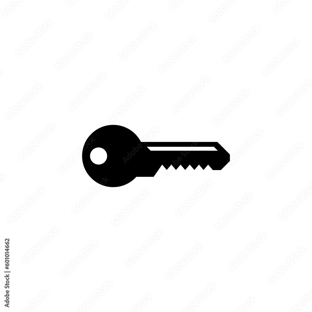 Poster old key icon isolated on transparent background