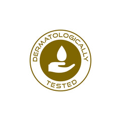 Dermatologically tested icon isolated on transparent background