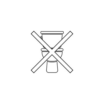 Do not litter in the toilet icon isolated on transparent background