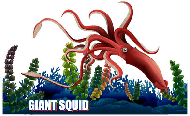 Giant Squid Deep Sea Creature