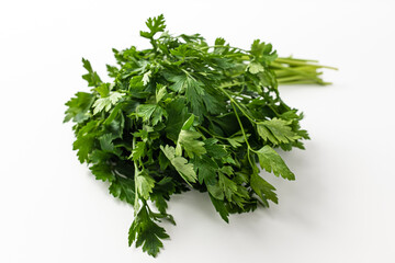 Italian parsley on a white background