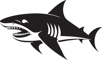 Shark, angry shark vector Illustration, SVG