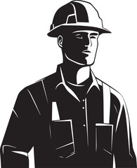 Builder man logo, Builder man icon, vector illustration, SVG
