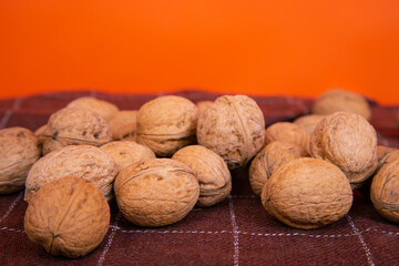 Walnuts are on the table. Wholesome food and healthy lifestyle.