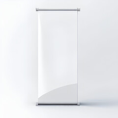Realistic 3D Mockup Stand for Exhibition Poster Presentation - Vertical Advertising Display for Events and Marketing