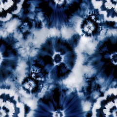 Tie Dye  Blue and White Shibori Fabric Pattern 