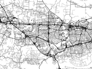 Vector road map of the city of  O'Fallon Missouri in the United States of America on a white background.