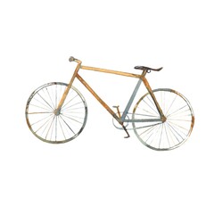 Fototapeta na wymiar isolated watercolor hand drawn bicycle, minimalistic hand drawn bicycle picture