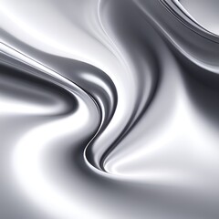Metallic gray wavy and curvy 3d rendered lines background.
