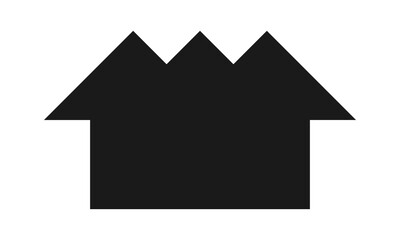 Three Overlapping Mini Arrows Silhouette Icon