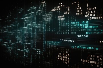 Obraz premium Abstract binary code background. Technology and science concept