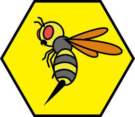 スズメバチ、ハチのベクターイラストカット