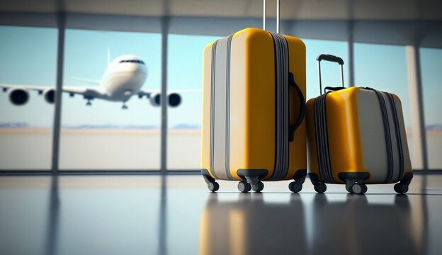 Airport Travel Concept 3D Visualization