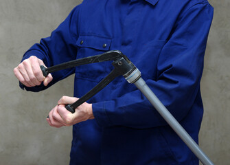 Plumber installing  heating systems