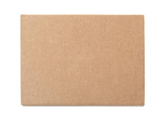 Top view of carton box isolated