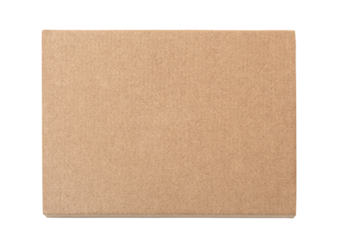Top view of carton box isolated