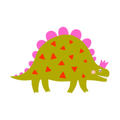 Dino, cute vector illustration, scandinavian art, doodle style.