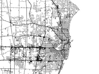 Vector road map of the city of  Racine Wisconsin in the United States of America on a white background.
