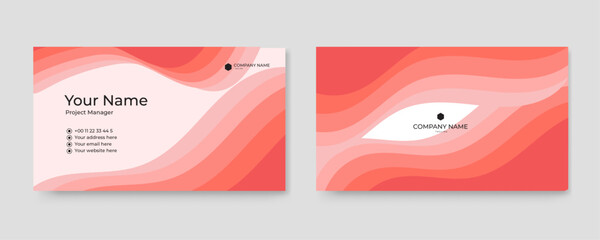 Modern business card template with flat user interface. Vector illustration for corporate identity.