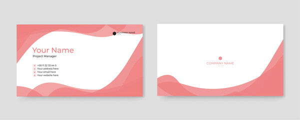 Minimalist Business Card. Vector illustration for corporate identity