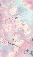 Obraz premium Beautiful delicate flowers for wallpaper background. Digital art. Generative Ai