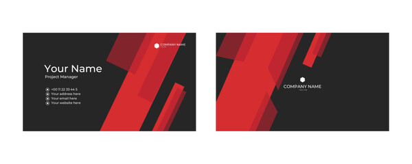 Abstract stylish modern professional business card template with geometric shape.