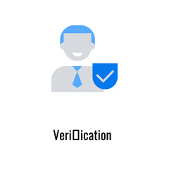 Verification line icon. Blue checklist vector outline sign.
