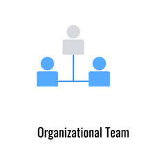 Plakat Organizational team icon. Employee vector outline sign.