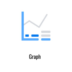 Graph line icon. Finance outline sign.
