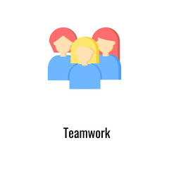 Teamwork line icon. Organizational team outline sign and symbol.