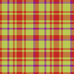 Texture textile vector. Fabric check seamless. Pattern background tartan plaid.