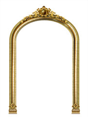 Naklejka premium Gold classic frame of the rococo baroque door