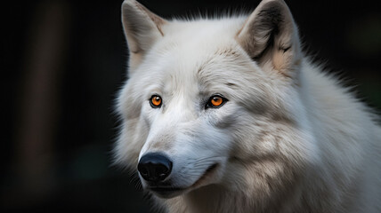 Obraz premium White wolf in the forest