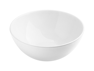 bowl empty, isolated on white background, full depth of field