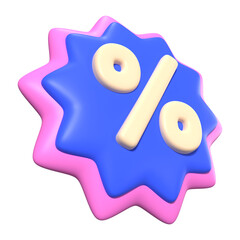 Discount Star 3D Illustration Icon