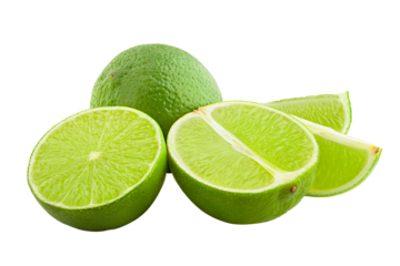 Lime isolated on white background, full depth of field