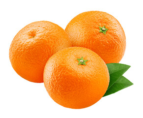 mandarin, tangerine, isolated on white background, full depth of field